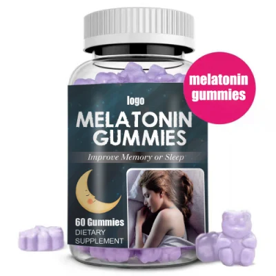 Suplemento dietético de marca privada Gomitas veganas de melatonina de excelente calidad para la relajación y el sueño